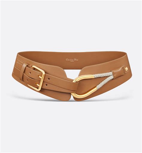 Dior Nolita Belt Brown and Beige Smooth Calfskin, 80 .